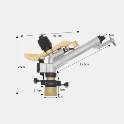 Béc cánh đập bằng kim loại 34 mm, súng phun mưa phi 34