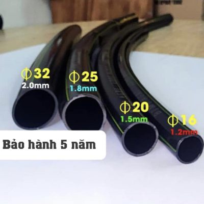 Ống LDPE gắn béc - dây dẫn nước, ống tưới ldpe phi 16mm, 20mm, 25mm,32mm bảo hành 5 năm