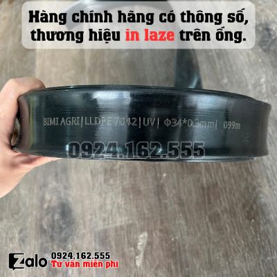Ống mềm không đục lỗ gắn béc BIMI AGRI cuộn 100 mét dày 0.3mm