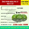 Dây tưới phun mưa phi 27 3 - 5 lỗ chéo, cuộn 100 mét