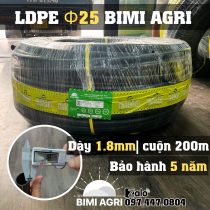 LDPE phi 25 cuộn 200 mét dày 1.8 li