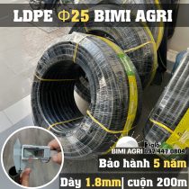 LDPE phi 25 cuộn 200 mét dày 1.8 li