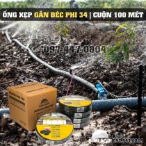 Ống xẹp phi 34 gắn béc