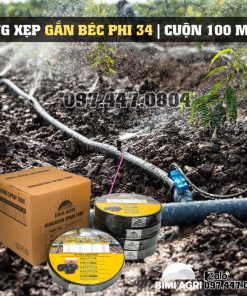 Ống xẹp phi 34 gắn béc