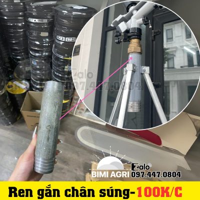 Chân ren súng phun mưa 34 - 42 -48 , béc cánh đập