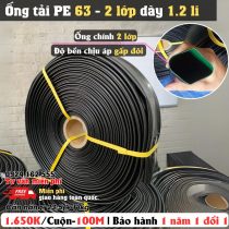 Ống tải 2 lớp BIMI AGRI cuộn 100 mét dày 1.2 mm phi 63