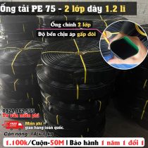 Ống tải 2 lớp BIMI AGRI cuộn 50 mét dày 1.2 mm phi 75