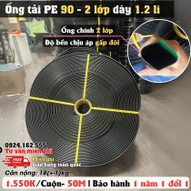 Ống tải 2 lớp BIMI AGRI cuộn 50 mét dày 1.2 mm phi 90