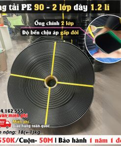 Ống tải 2 lớp BIMI AGRI cuộn 50 mét dày 1.2 mm phi 90